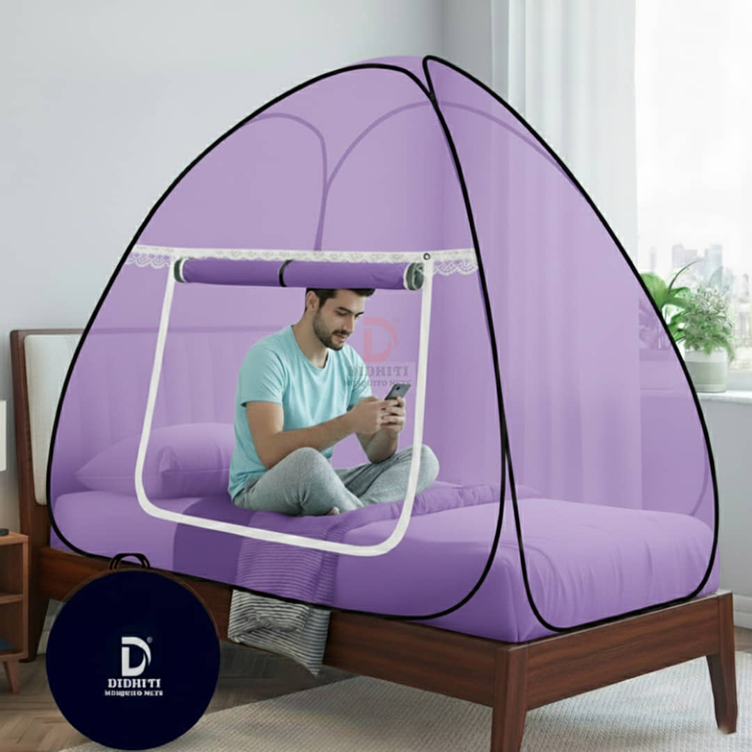 didhiti - White Polycotton Foldable Mosquito Net ( Pack of 1 )