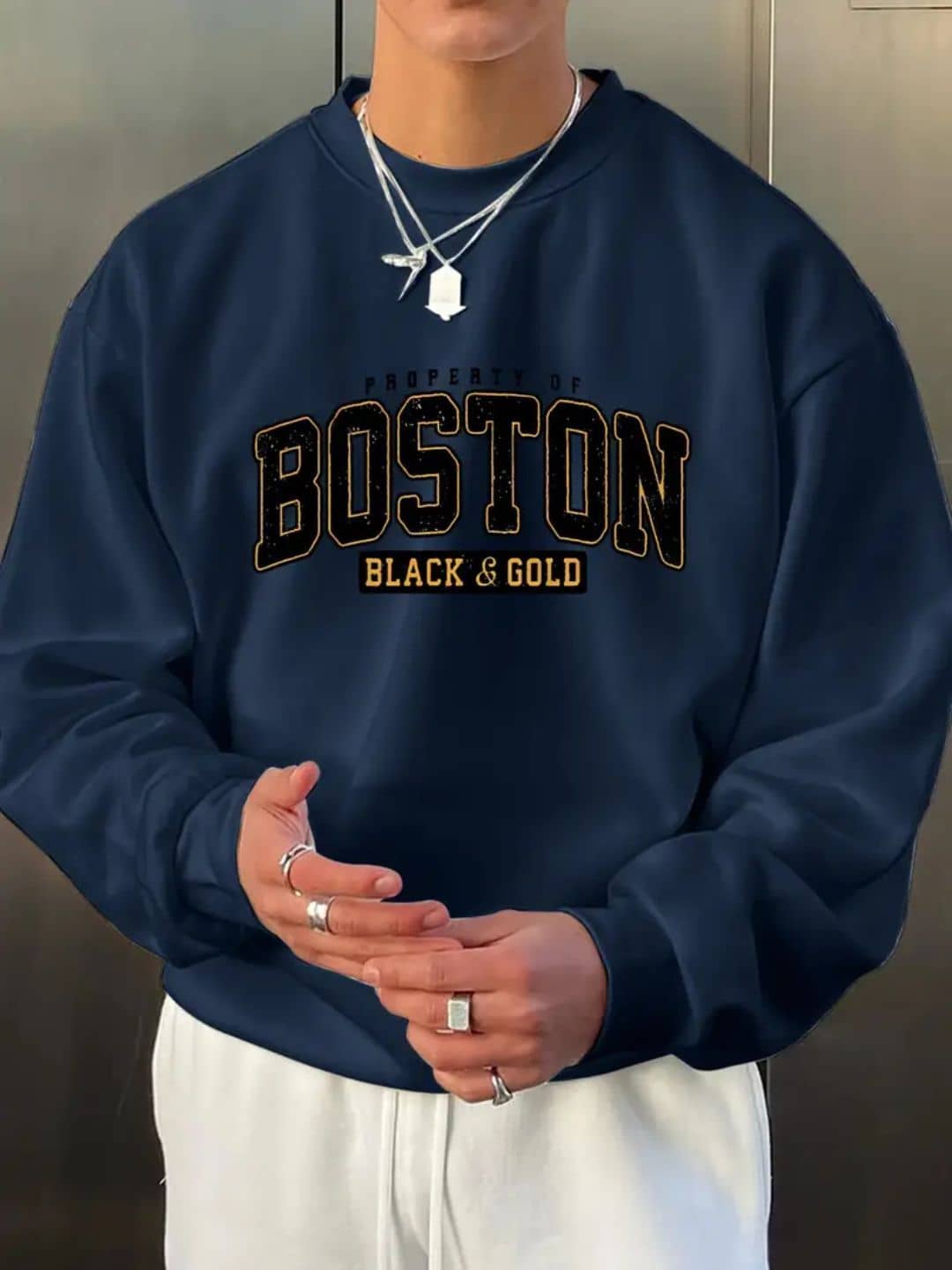 TAZO Cotton Hooded Men's Sweatshirt - Navy ( Pack of 1 )
