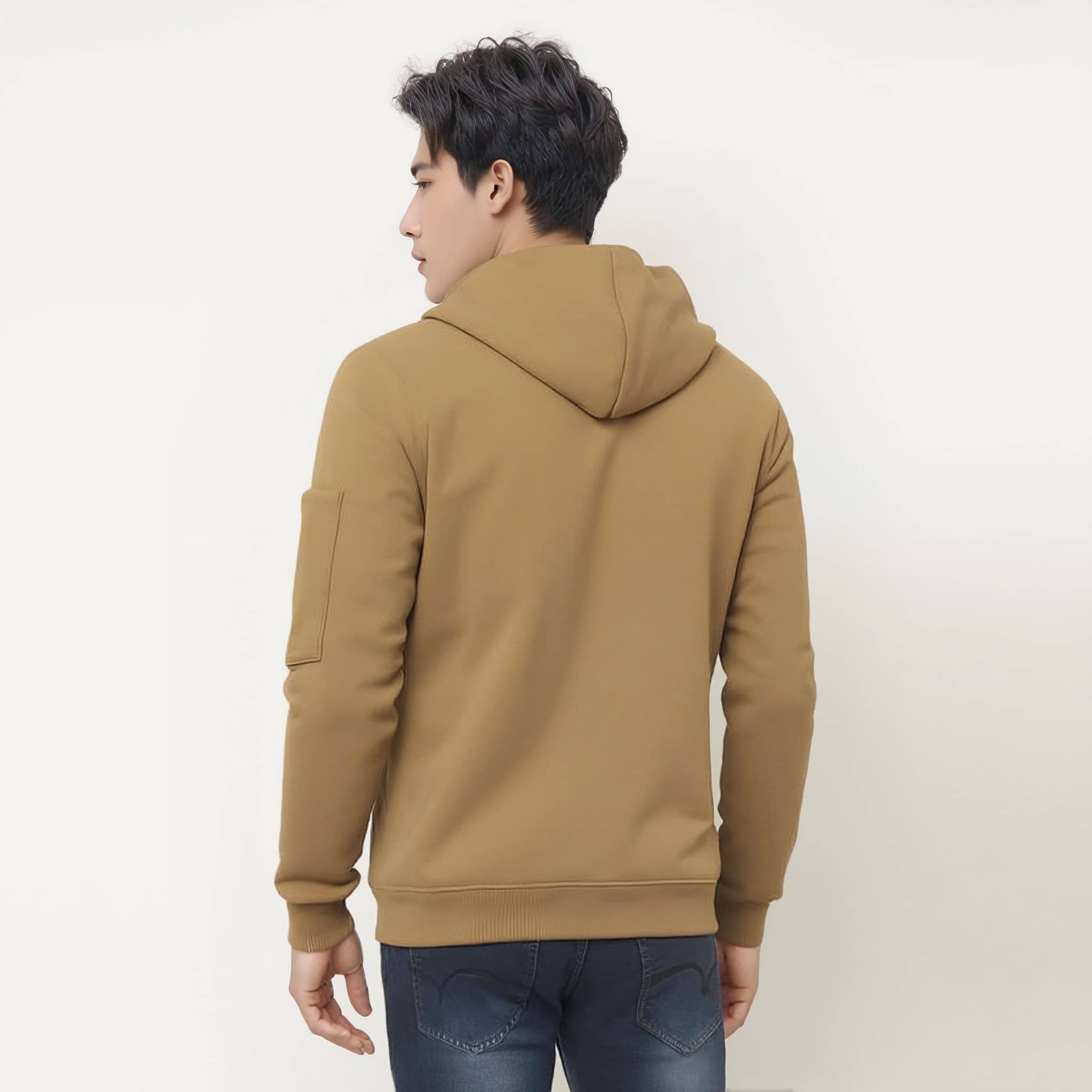 TAZO Cotton Hooded Men's Sweatshirt - Cream ( Pack of 1 )
