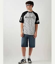 SMOSH Men Cotton Blend Oversized Fit Printed T-Shirt ( White )