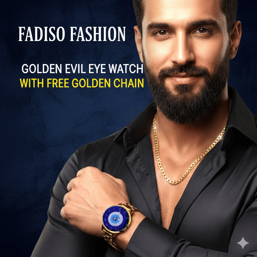 Fadiso Fashion Gold Stainless Steel Analog Men's Watch