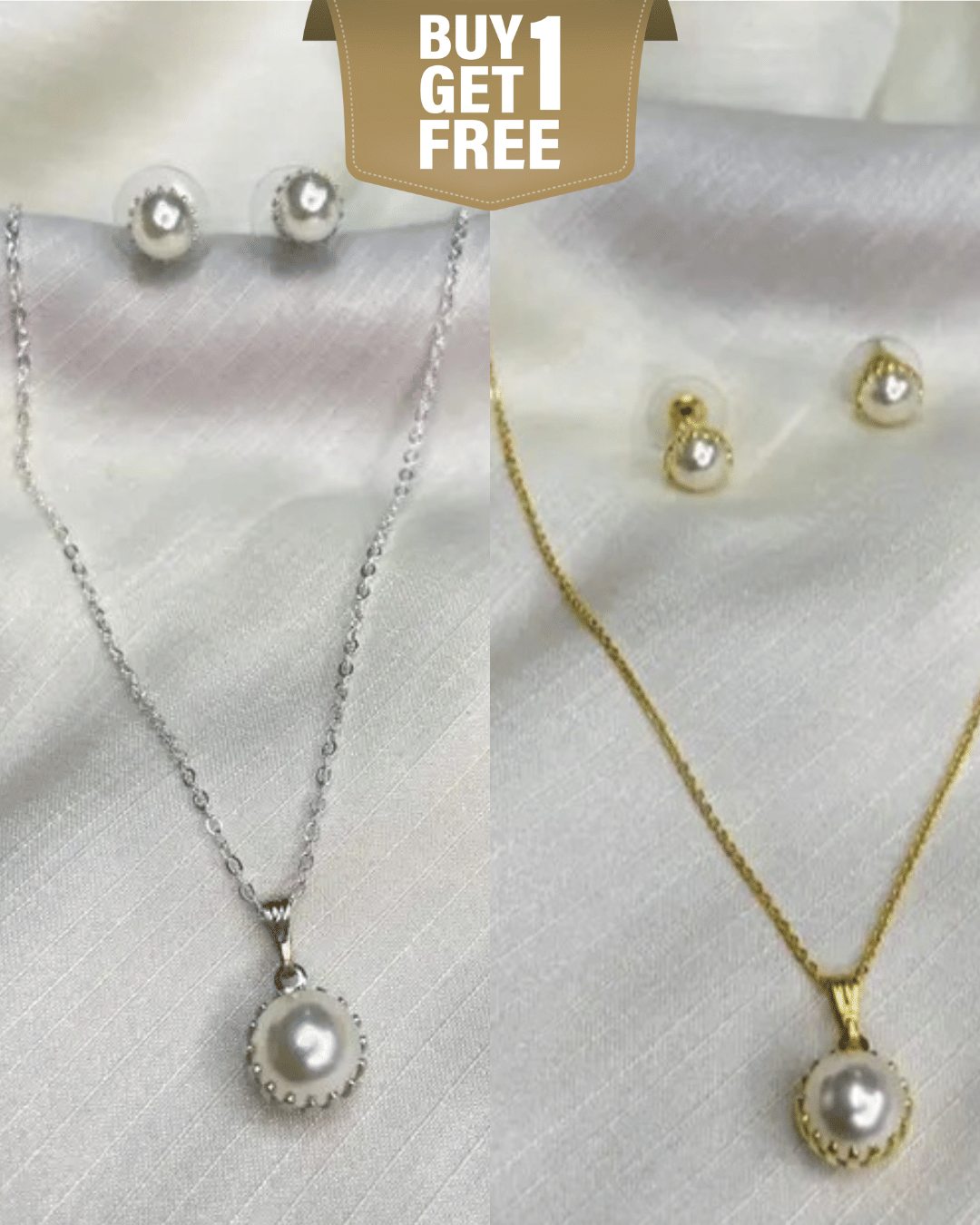 MGSV Gold Alloy Necklace Set ( Pack of 2 )