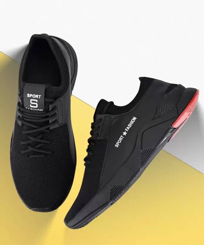 PENNEN Black Men's Sports Running Shoes - Sports Shoes | Buy online on ZillyBuy