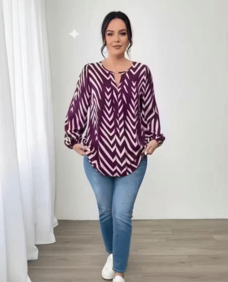 HF WARD Women's Cotton Regular Top ( Purple )