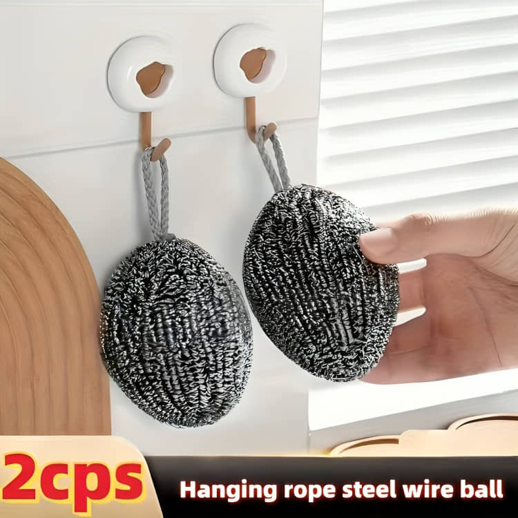 Dust N Shine Stainless Steel Wool Dishwashing Scouring Pads - Household Dishwashing Pots Pans (Pack of 2) - Body Care - Loofah and Other Tools | Buy online on ZillyBuy