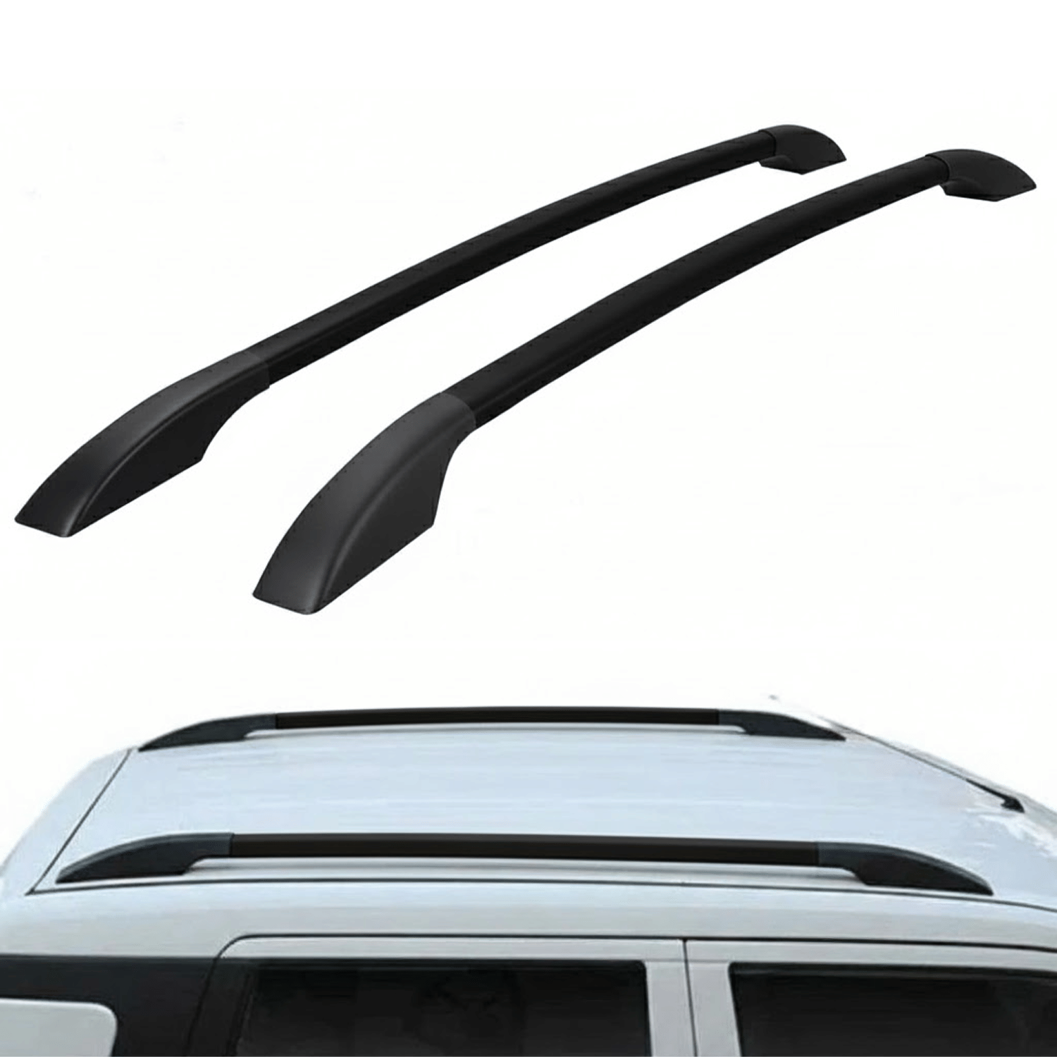 Aksmit Universal Vehicles , New Silk Roof Rail 2021 – Made from durable ABS plastic material, designed specifically offering long-lasting strength and a stylish finish. ( Black )