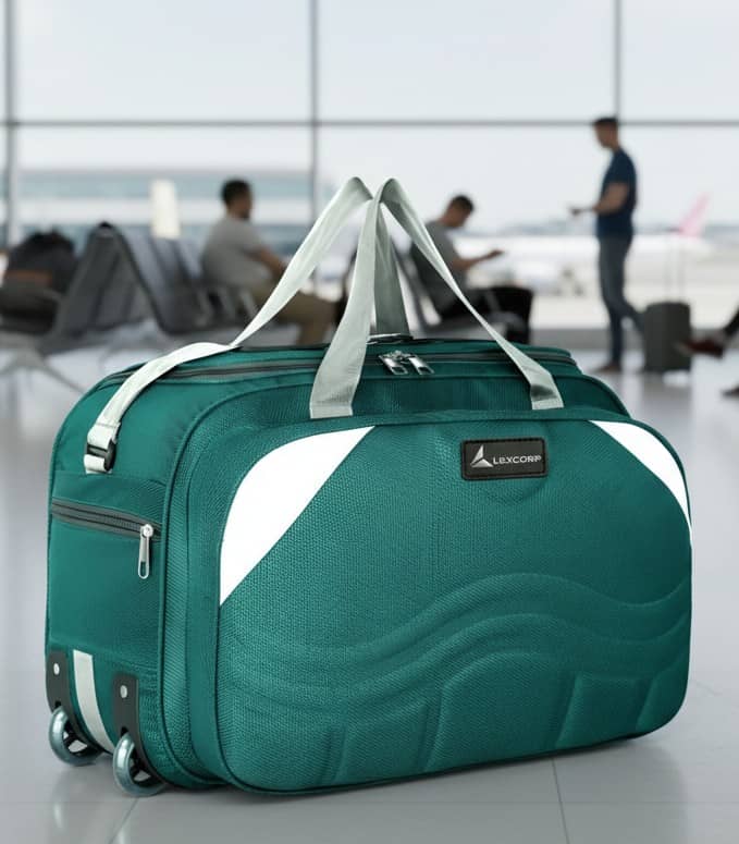 LEXCORP 55 Ltrs Green Polyester Duffle Bag