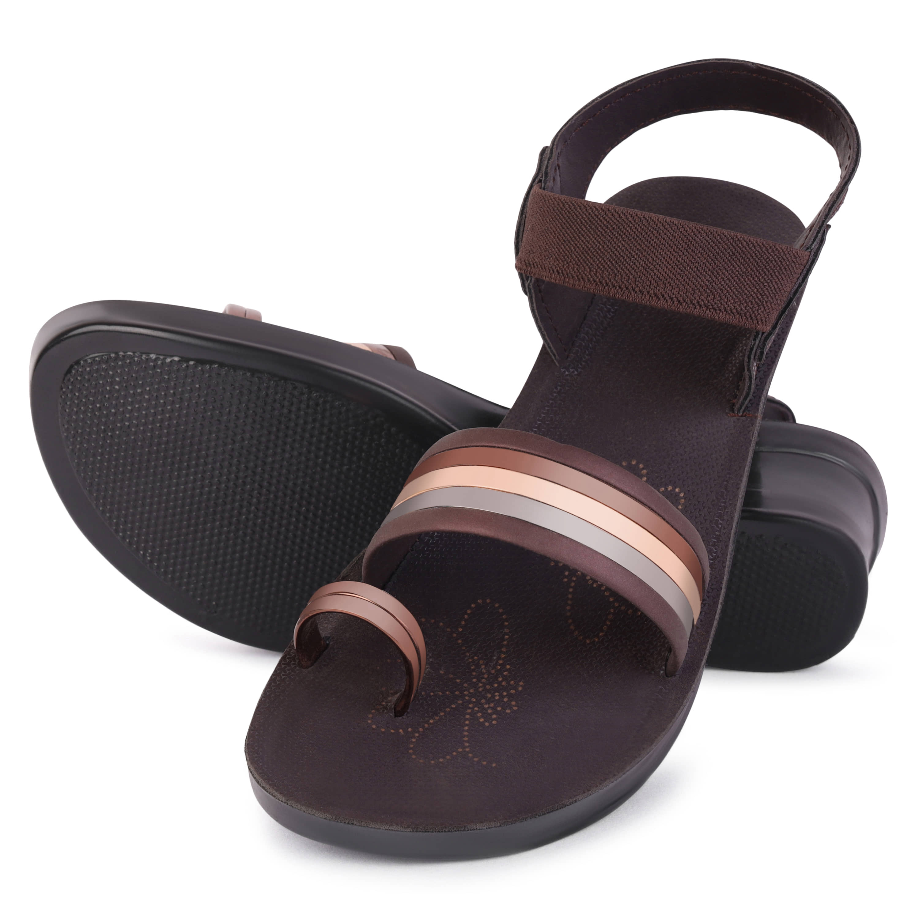 PENNEN Brown Women's Floater Sandals