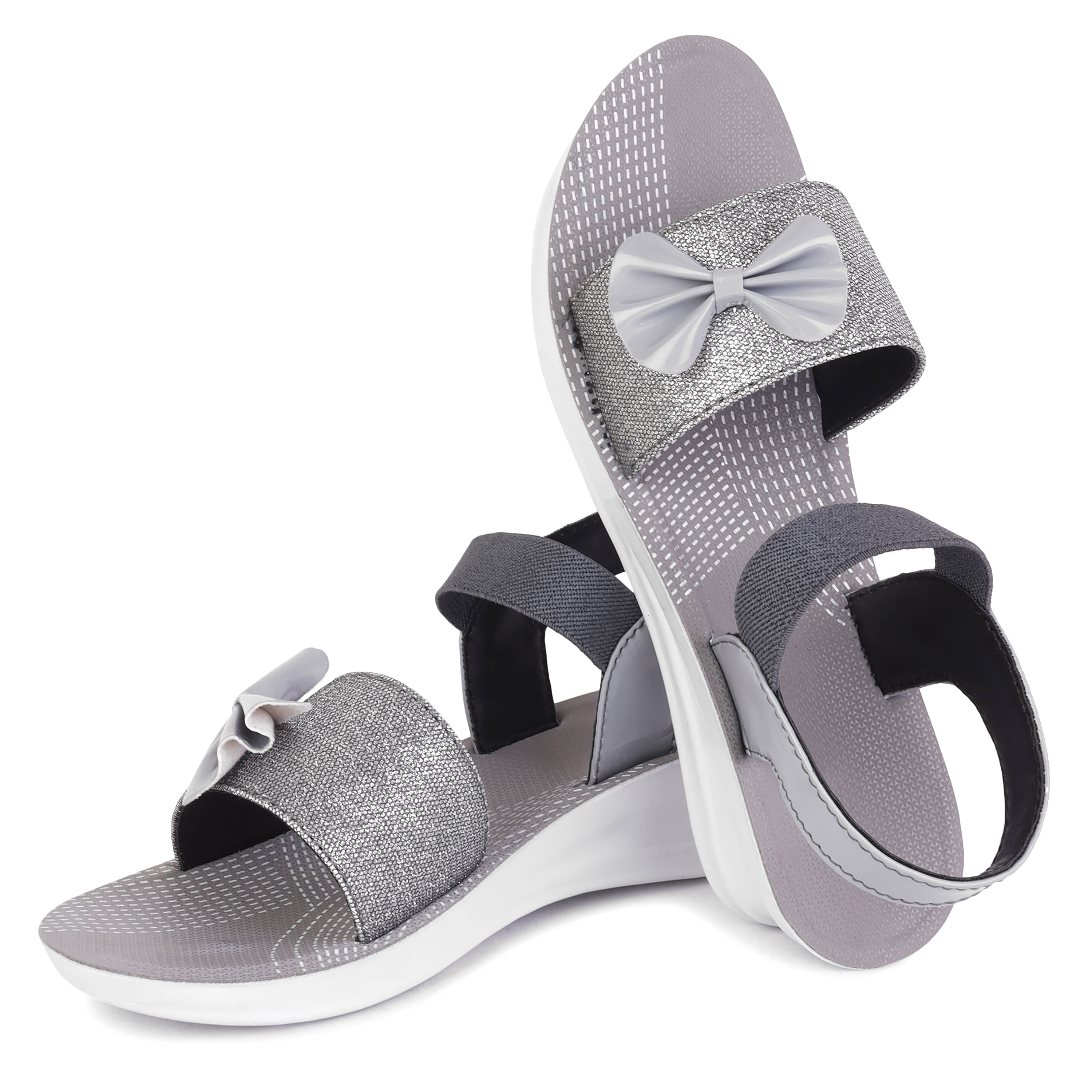 PENNEN Gray Women's Floater Sandals