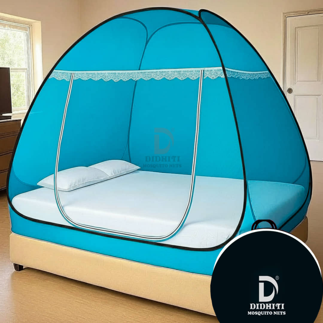 didhiti - Dark Blue Polycotton Foldable Mosquito Net ( Pack of 1 )