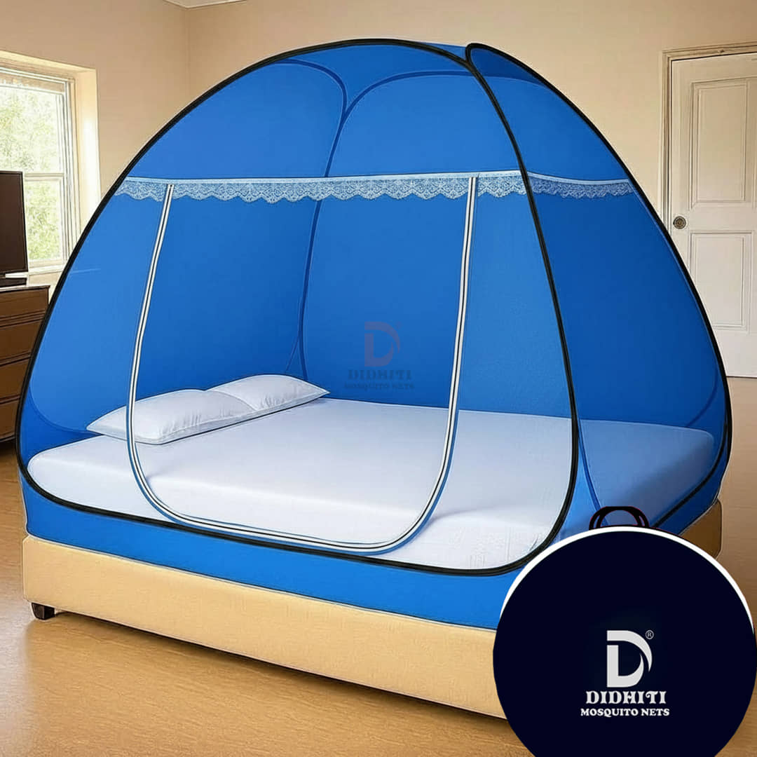didhiti - Dark Blue Polycotton Foldable Mosquito Net ( Pack of 1 )