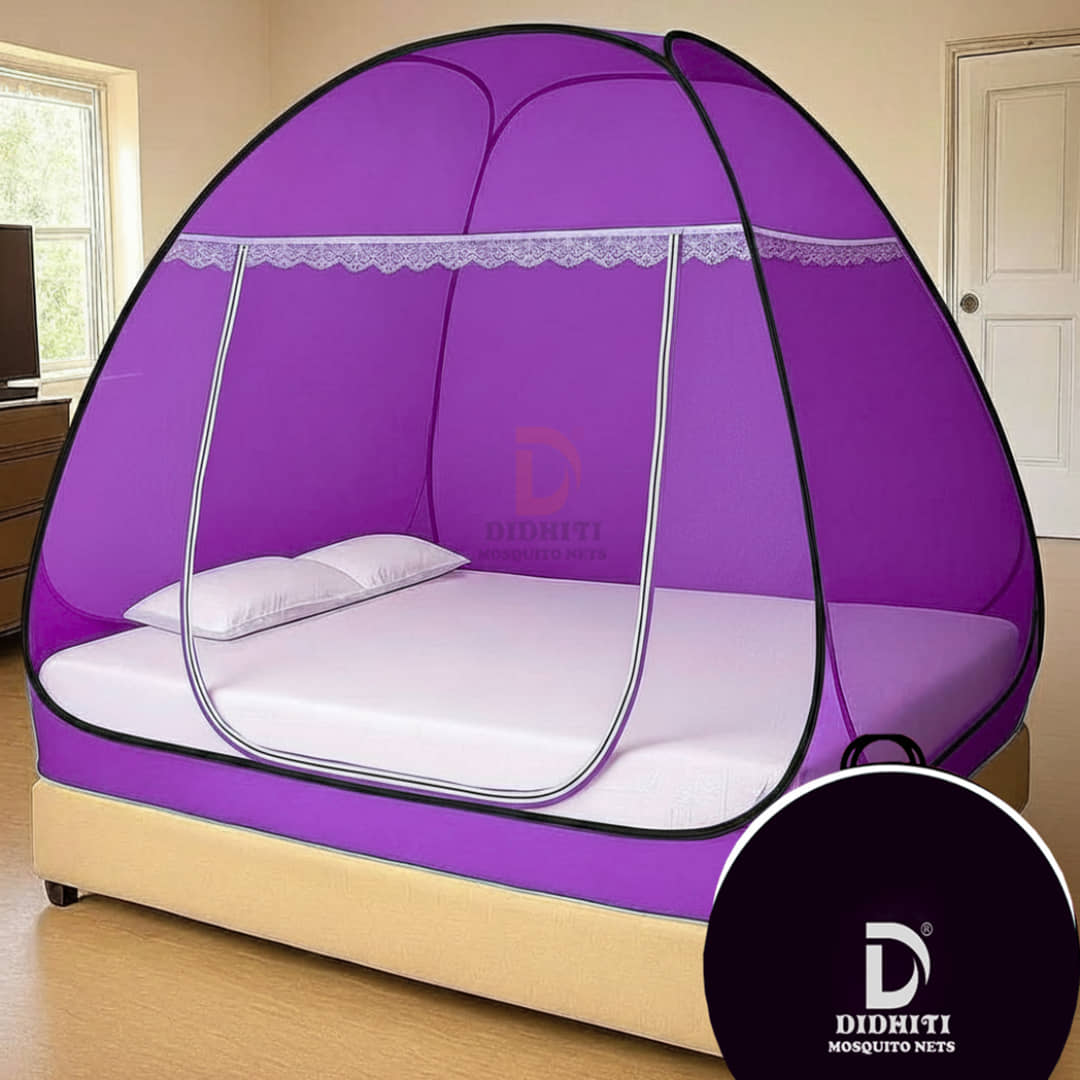 didhiti - Dark Blue Polycotton Foldable Mosquito Net ( Pack of 1 )