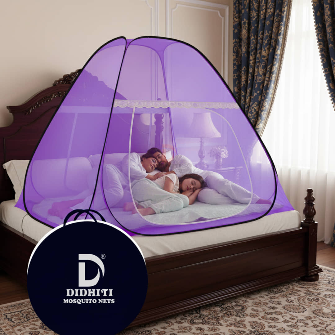 didhiti - Purple Polycotton Foldable Mosquito Net ( Pack of 1 )