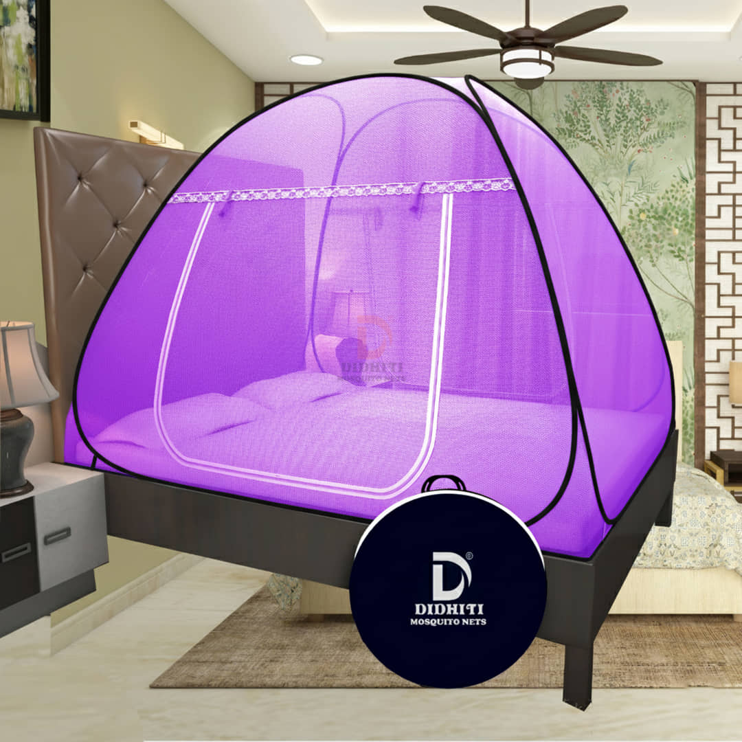 didhiti - Purple Polycotton Foldable Mosquito Net ( Pack of 1 )