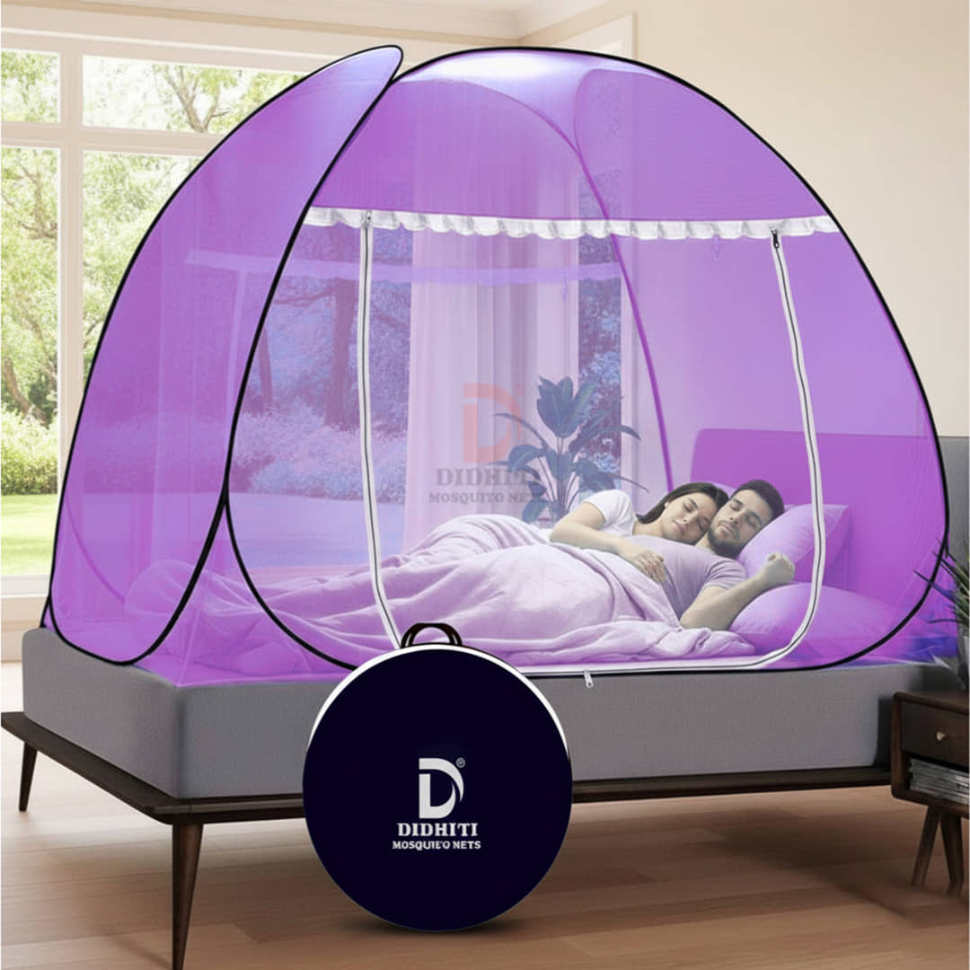 didhiti - Purple Polycotton Foldable Mosquito Net ( Pack of 1 )
