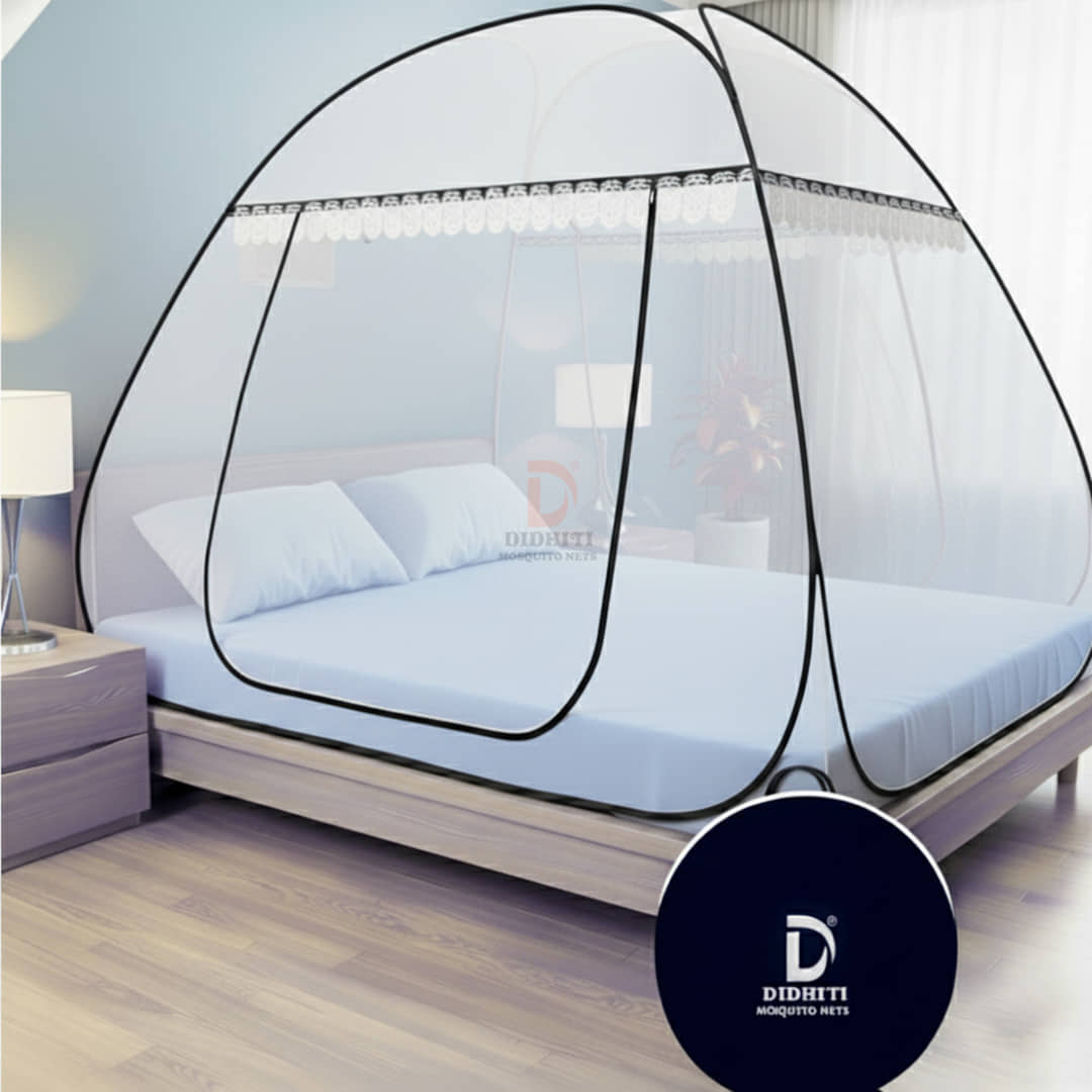 didhiti - White Polycotton Foldable Mosquito Net ( Pack of 1 )