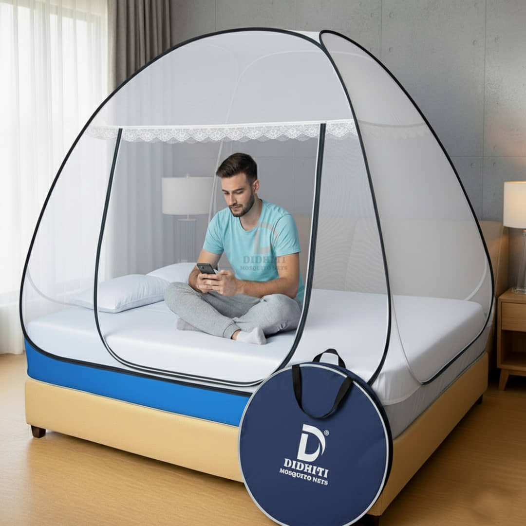 didhiti - White Polycotton Foldable Mosquito Net ( Pack of 1 )