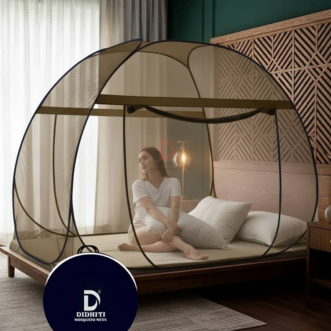 didhiti - White Polycotton Foldable Mosquito Net ( Pack of 1 )
