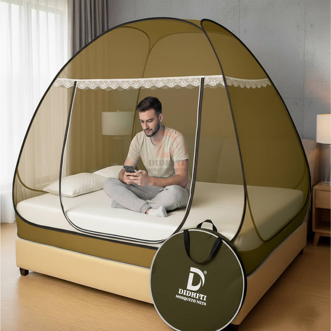didhiti - White Polycotton Foldable Mosquito Net ( Pack of 1 )