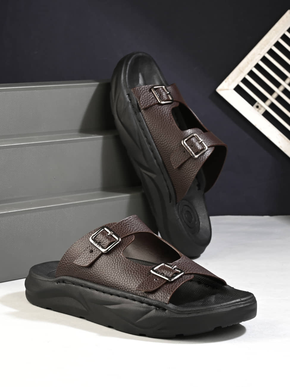 NAAL Brown Men's Slide Flip Flop