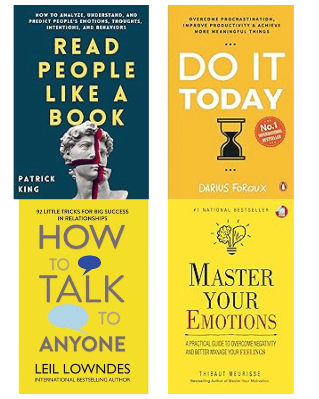 How To Talk Any One + Do It Today + Master Your Emotion +  Read People Like A Book