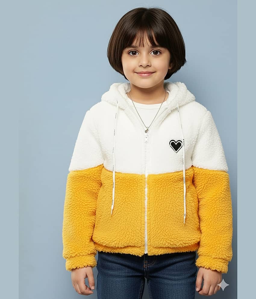 Aarika Girls Woollen Quilted & Bomber Jacket For ( Pack of 1 , Yellow ) - Jackets & Coats | Buy online on ZillyBuy