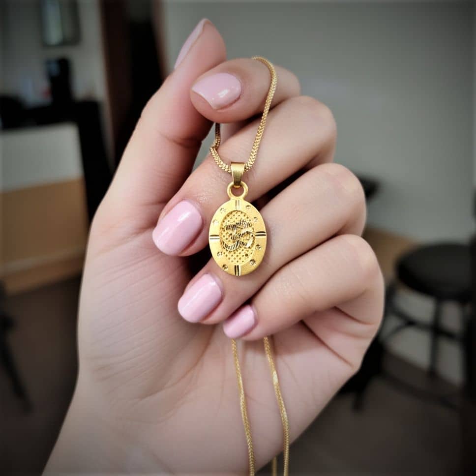 Charms Gold Religious Pendant With Chain ( Pack of 1 ) - Jewellery Sets | Buy online on ZillyBuy