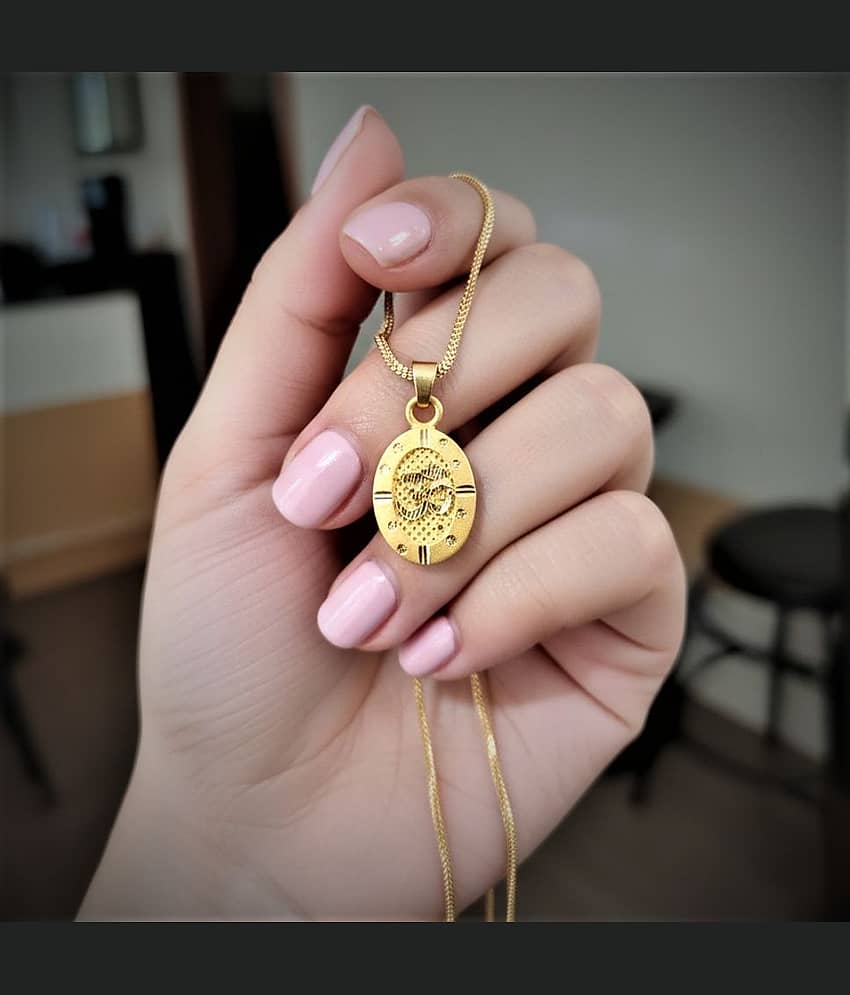 Charms Gold Religious Pendant With Chain ( Pack of 1 ) - Jewellery Sets | Buy online on ZillyBuy