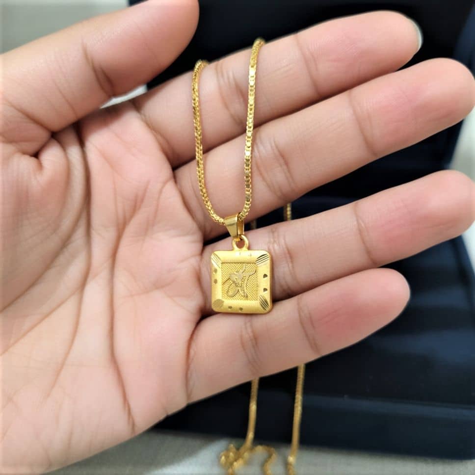 Charms Gold Religious Pendant With Chain ( Pack of 1 ) - Jewellery Sets | Buy online on ZillyBuy