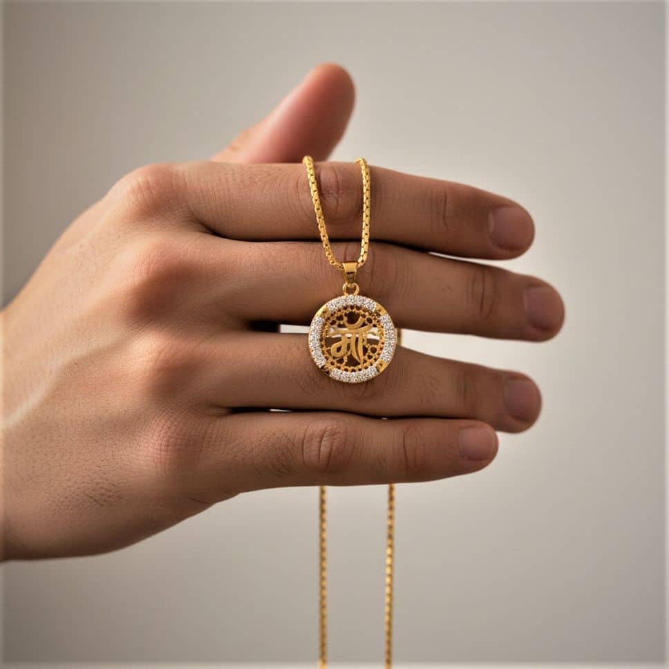 Charms Gold Religious Pendant With Chain ( Pack of 1 ) - Jewellery Sets | Buy online on ZillyBuy