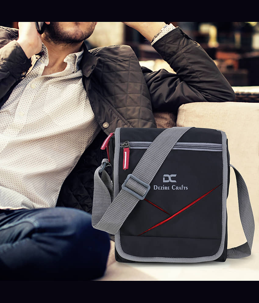 Dezire Crafts Black Solid Messenger Bag - Handbags | Buy online on ZillyBuy