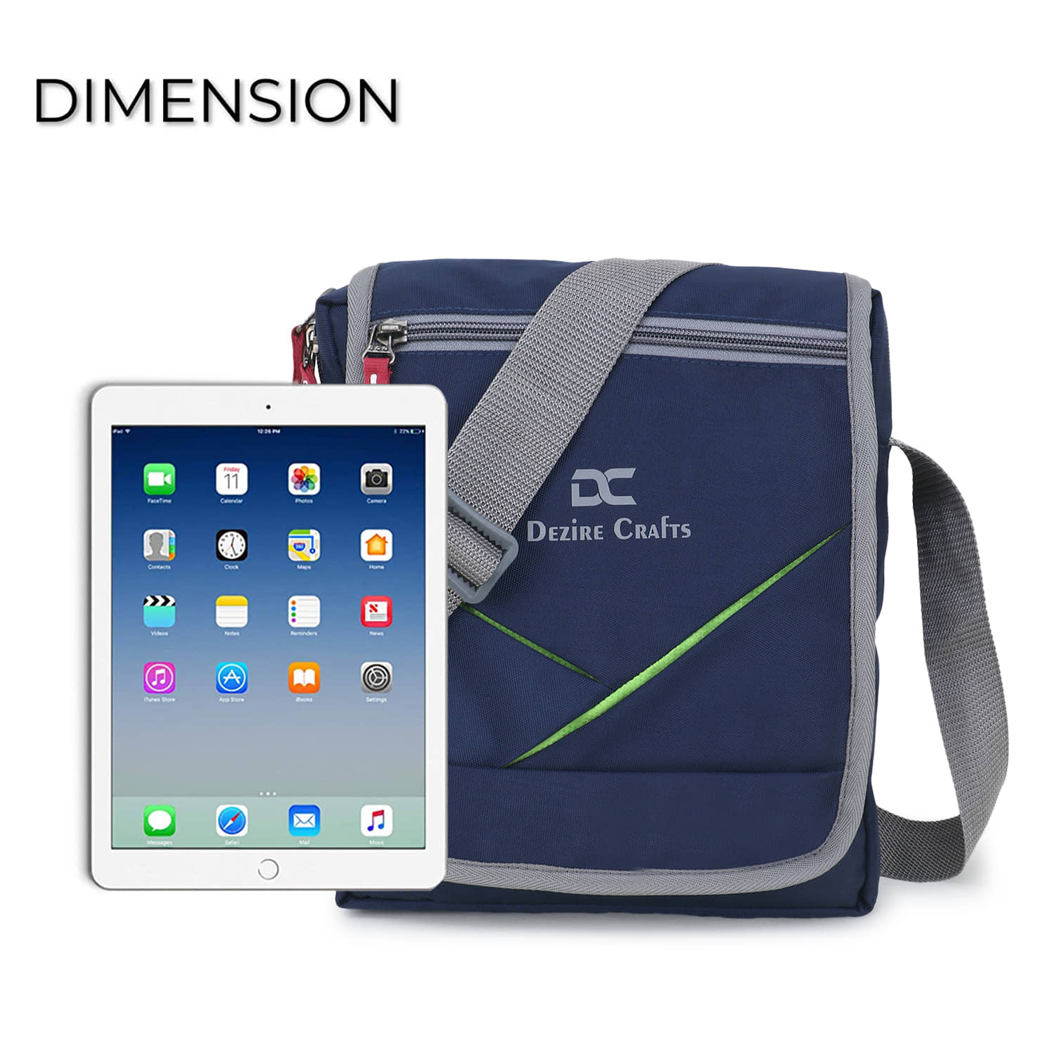 Dezire Crafts Navy Blue Solid Messenger Bag - Handbags | Buy online on ZillyBuy
