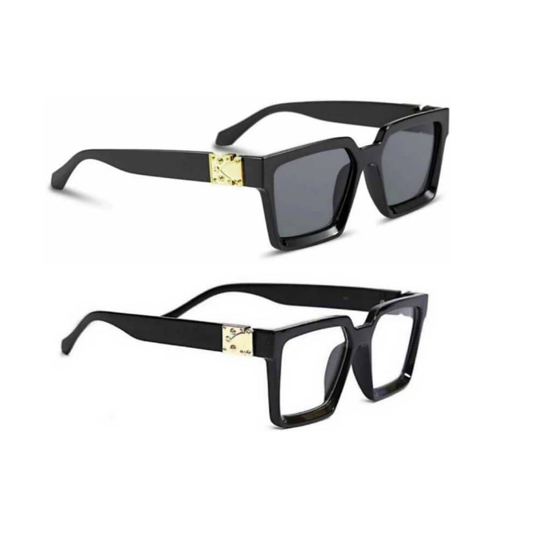 Elligator Black Oval Sunglasses ( Pack of 2 ) - Sunglasses | Buy online on ZillyBuy
