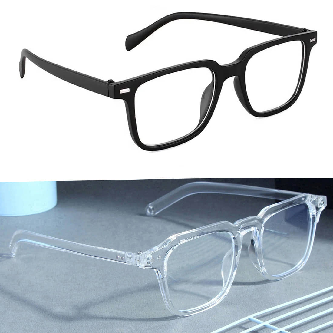 Elligator Black Rectangular Sunglasses ( Pack of 2 ) - Sunglasses | Buy online on ZillyBuy