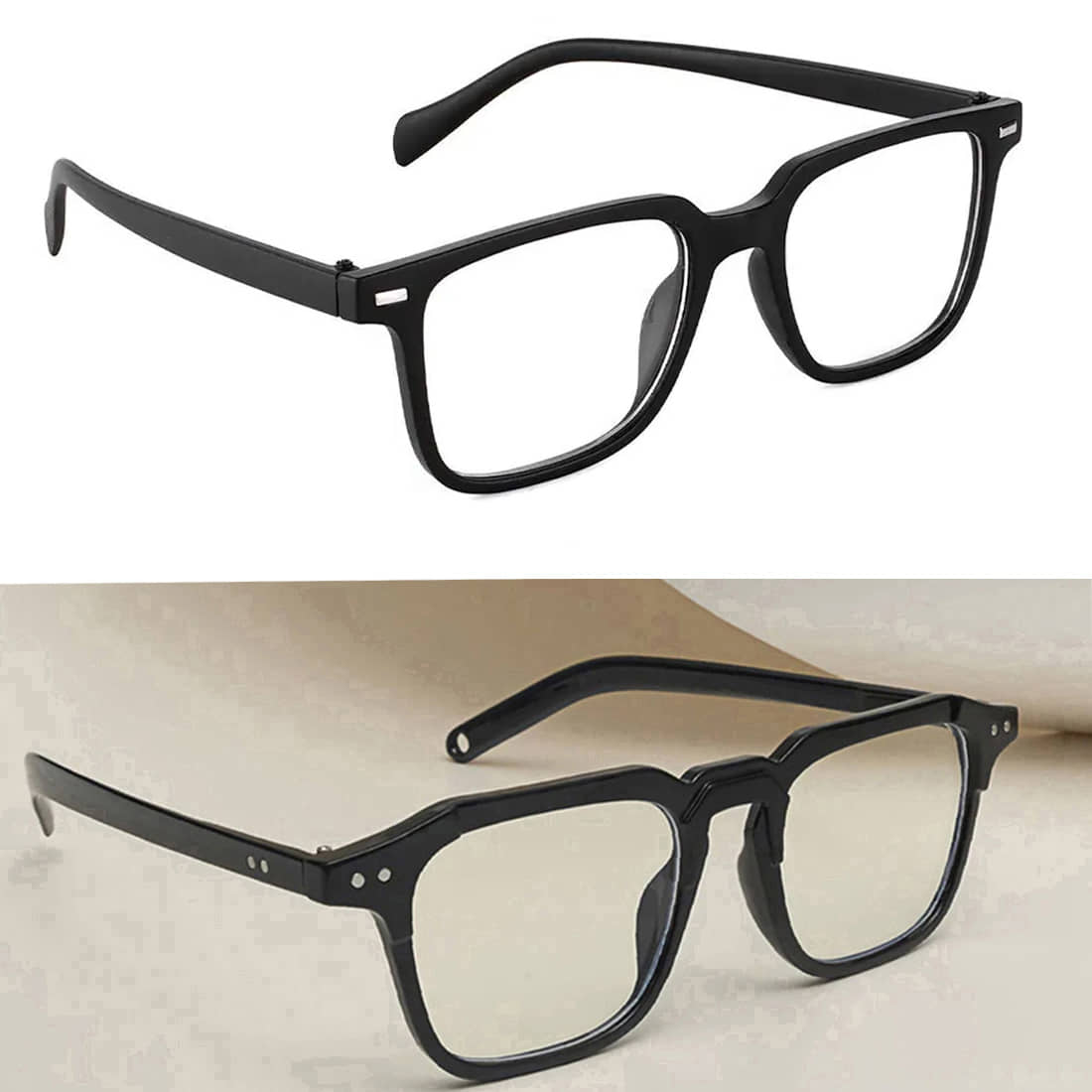 Elligator Black Rectangular Sunglasses ( Pack of 2 ) - Sunglasses | Buy online on ZillyBuy