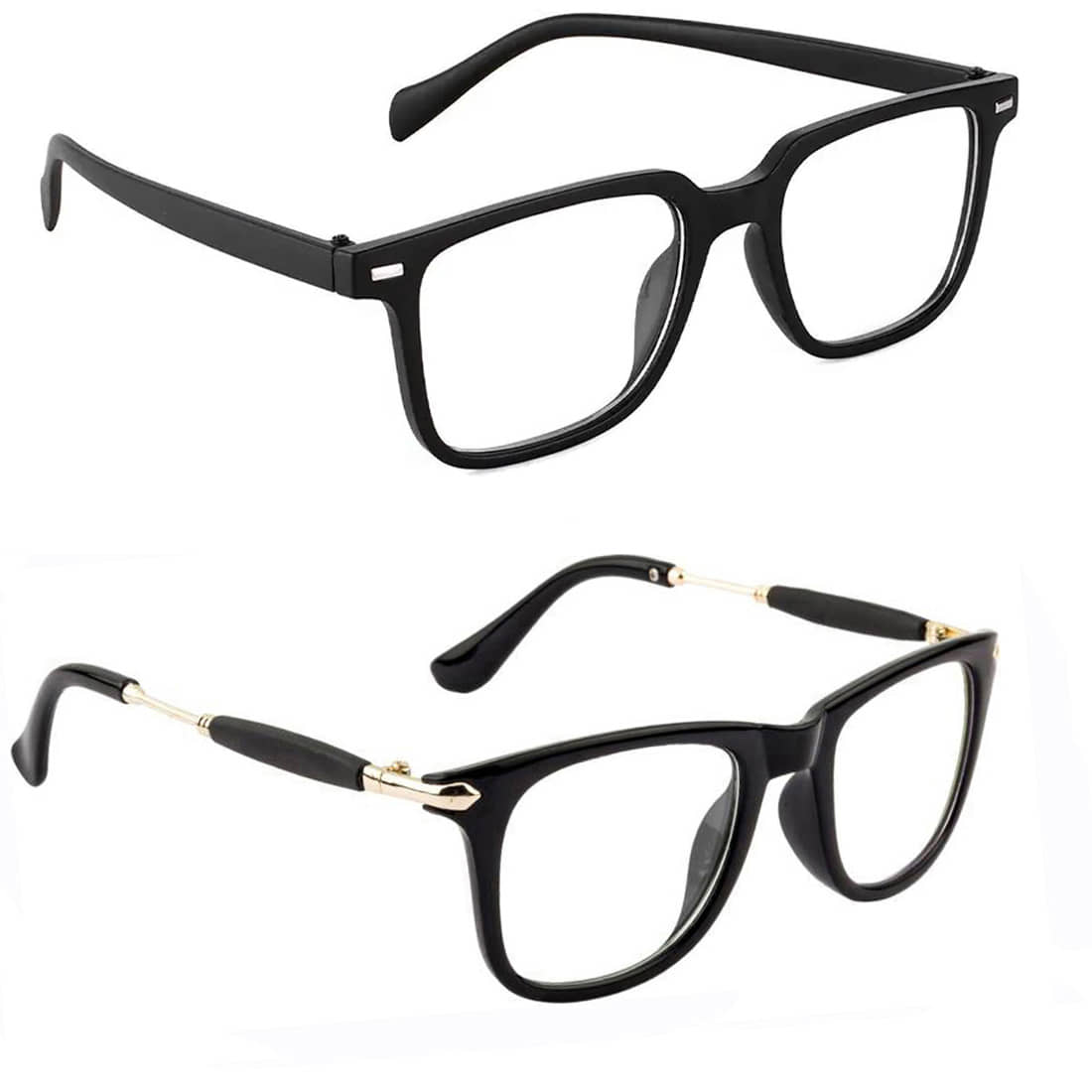 Elligator Black Rectangular Sunglasses ( Pack of 2 ) - Sunglasses | Buy online on ZillyBuy