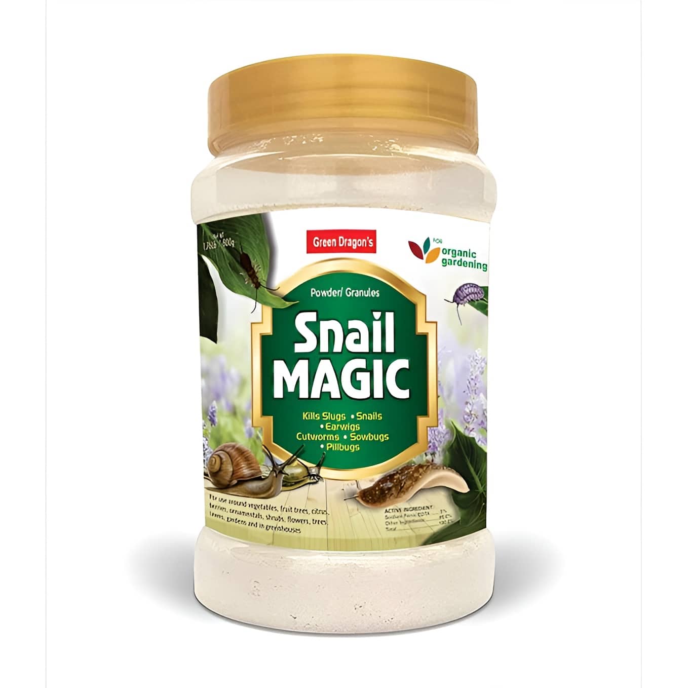 Green Dragon's Home Solutions | Natural & Organic | Snail Magic, Garden Slug & Snail Control Powder - 800G | 0% Chemicals 100% Effective