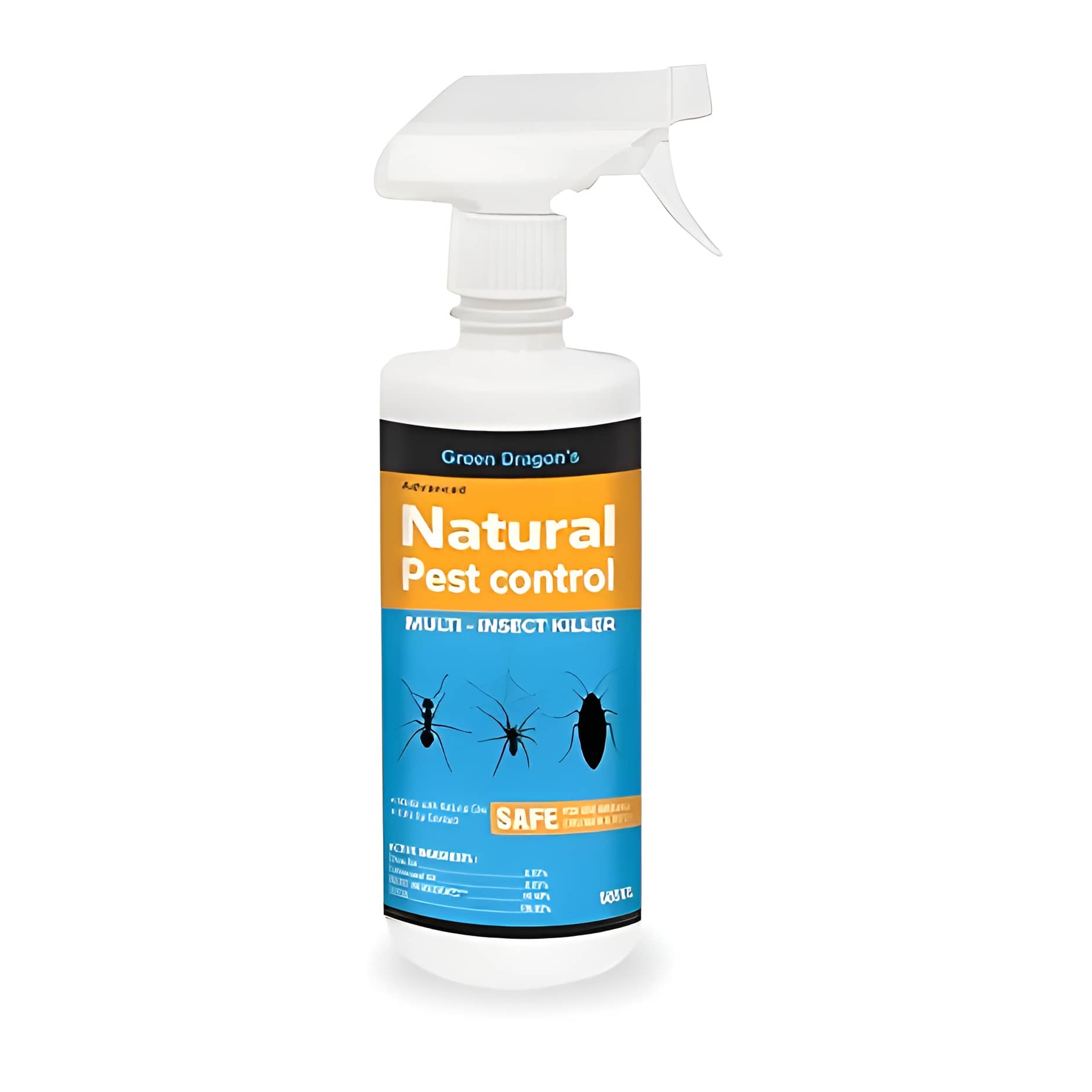 Green Dragon's Natural & Organic | Advanced Natural Ant, Fly, Cockroach, Spider, Mosquito, Silver Fish & Flea Control Multi Insect Killer Spray Made With Plant-Based Oils 500ml