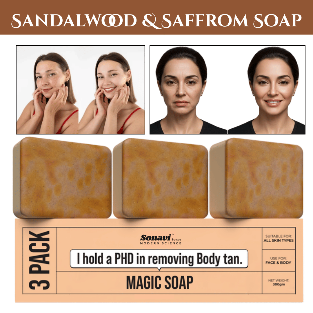 Sonavi Skin Whitening GHARSOAP Soap for All Skin Type ( Pack of 3 )