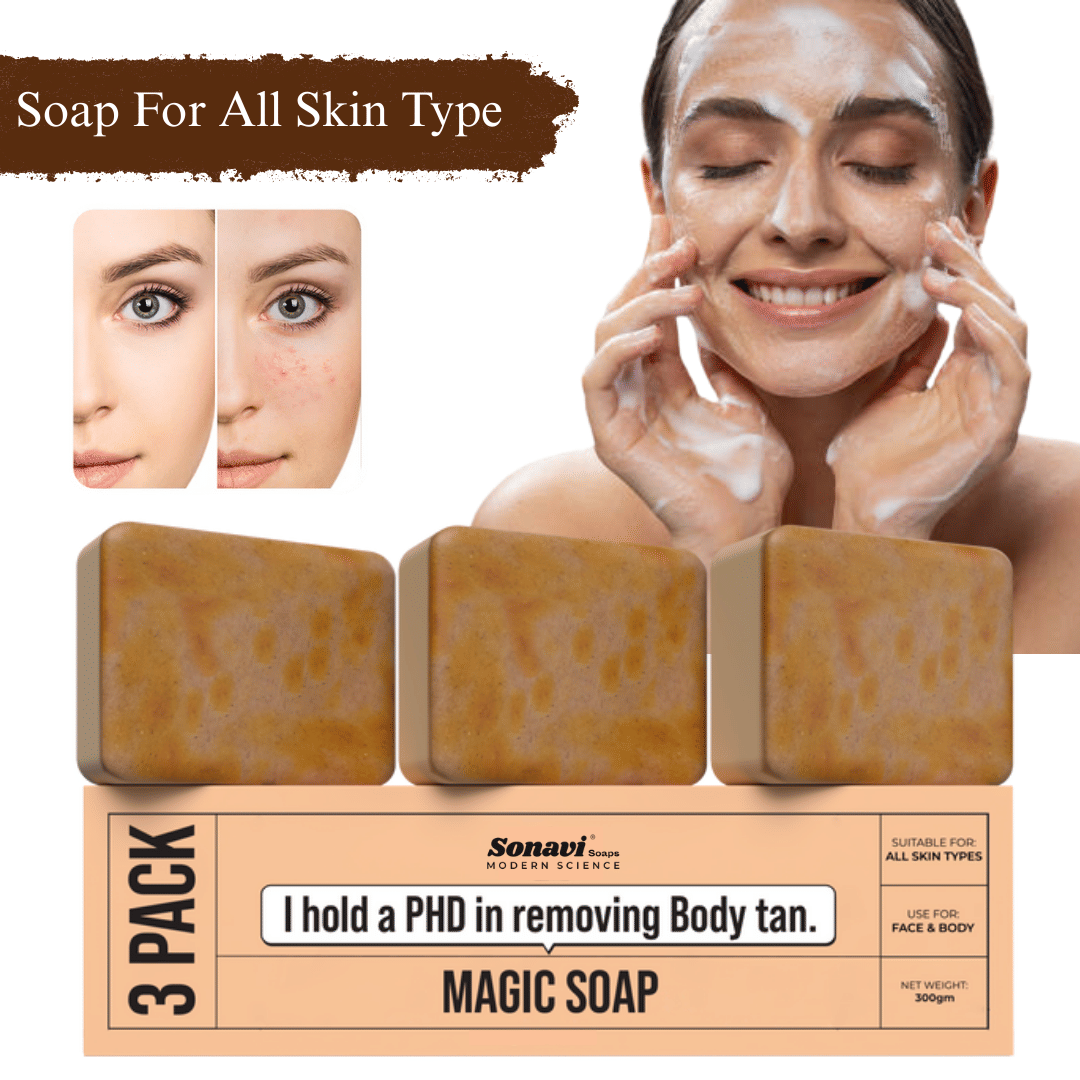 Sonavi Skin Whitening GHARSOAP Soap for All Skin Type ( Pack of 3 )