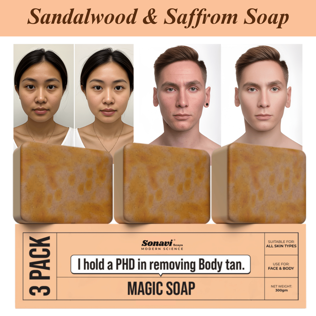 Sonavi Skin Whitening GHARSOAP Soap for All Skin Type ( Pack of 3 )