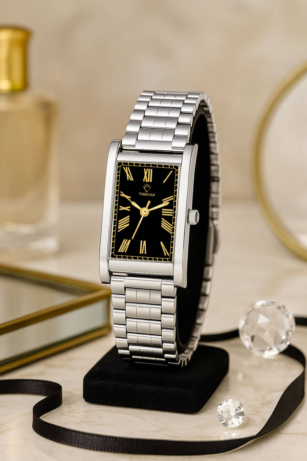 Versatile Silver Metal Analog Womens Watch