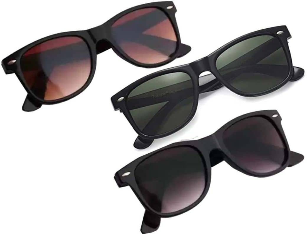 Elligator Black Rectangular Sunglasses ( Pack of 3 ) - Sunglasses | Buy online on ZillyBuy