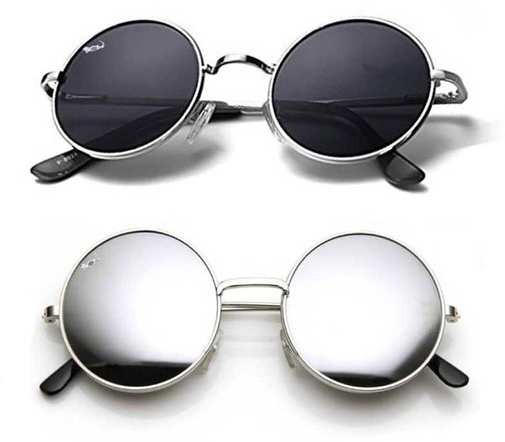 Elligator Black Rectangular Sunglasses ( Pack of 2 ) - Sunglasses | Buy online on ZillyBuy