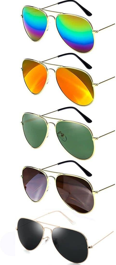 Elligator Black Rectangular Sunglasses ( Pack of 5 ) - Sunglasses | Buy online on ZillyBuy