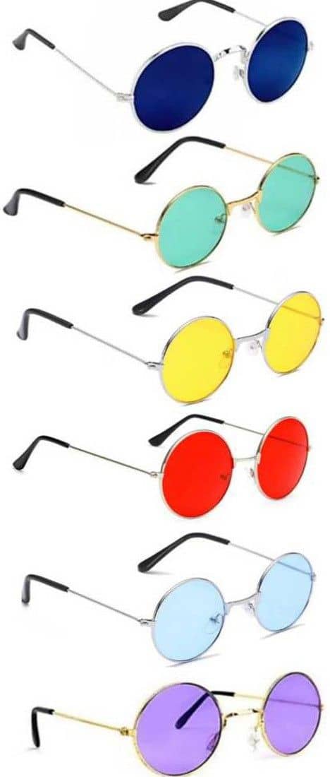 Elligator Black Round Sunglasses ( Pack of 6 ) - Sunglasses | Buy online on ZillyBuy