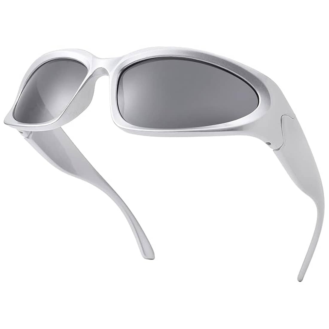 Elligator Silver Rectangular Sunglasses ( Pack of 1 ) - Sunglasses | Buy online on ZillyBuy