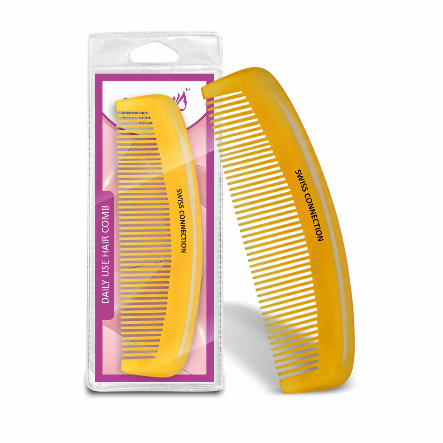 Swiss Connection Wide Tooth Comb For All Hair Types ( Pack of 1 )