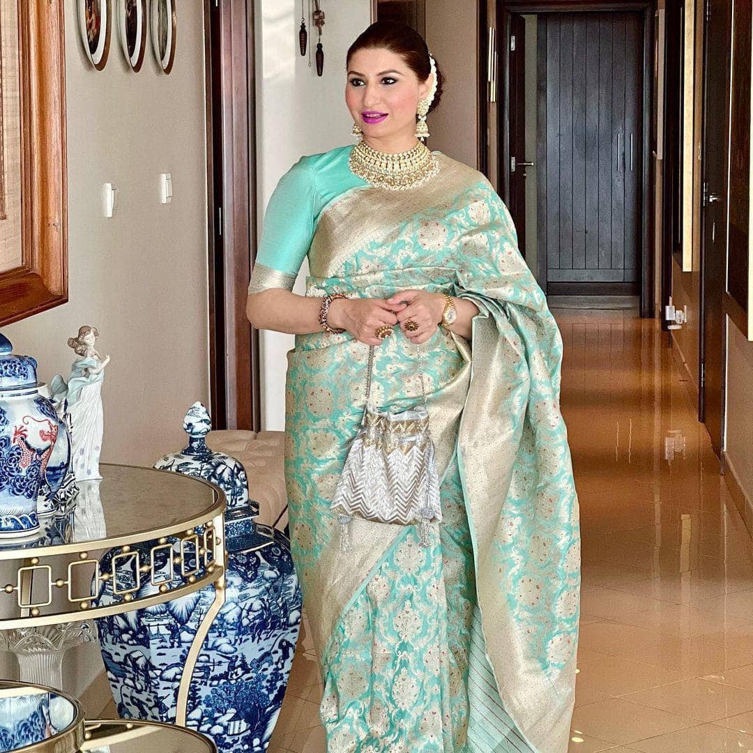 fab woven Art Silk Woven Design Banarasi saree With Unstitched Blouse Piece ( Sea Green ) - Sarees | Buy online on ZillyBuy