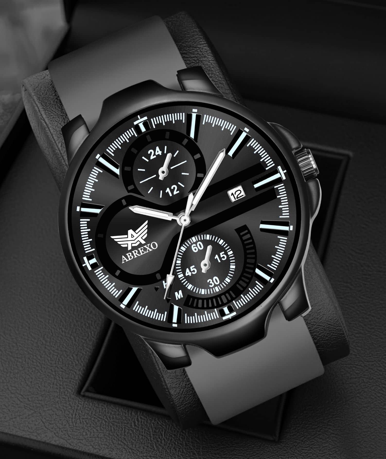 Abrexo Dark Grey Silicon Analog Men's Watch